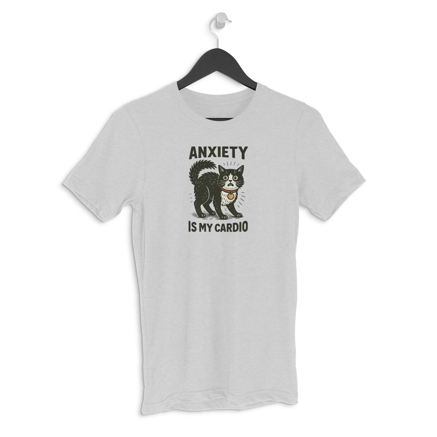 Round neck T-shirt - Anxiety is my cardio
