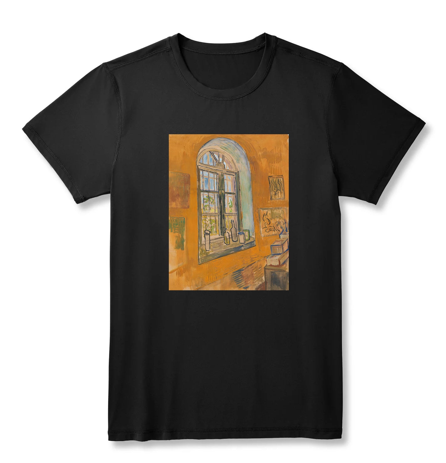 Round neck T-shirt - Van Gogh Window In The Studio Print