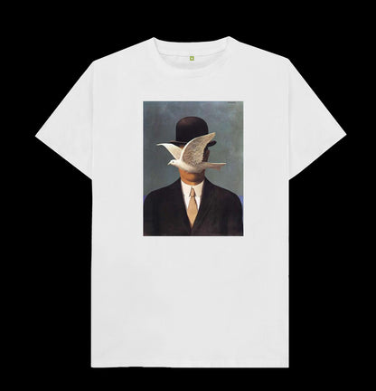 Round neck T-shirt - Man in a Bowler hat by René Magritte