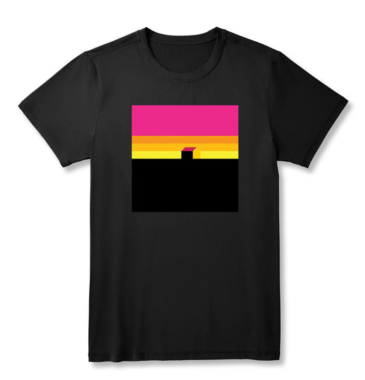 Round neck T-shirt - Pink sunset