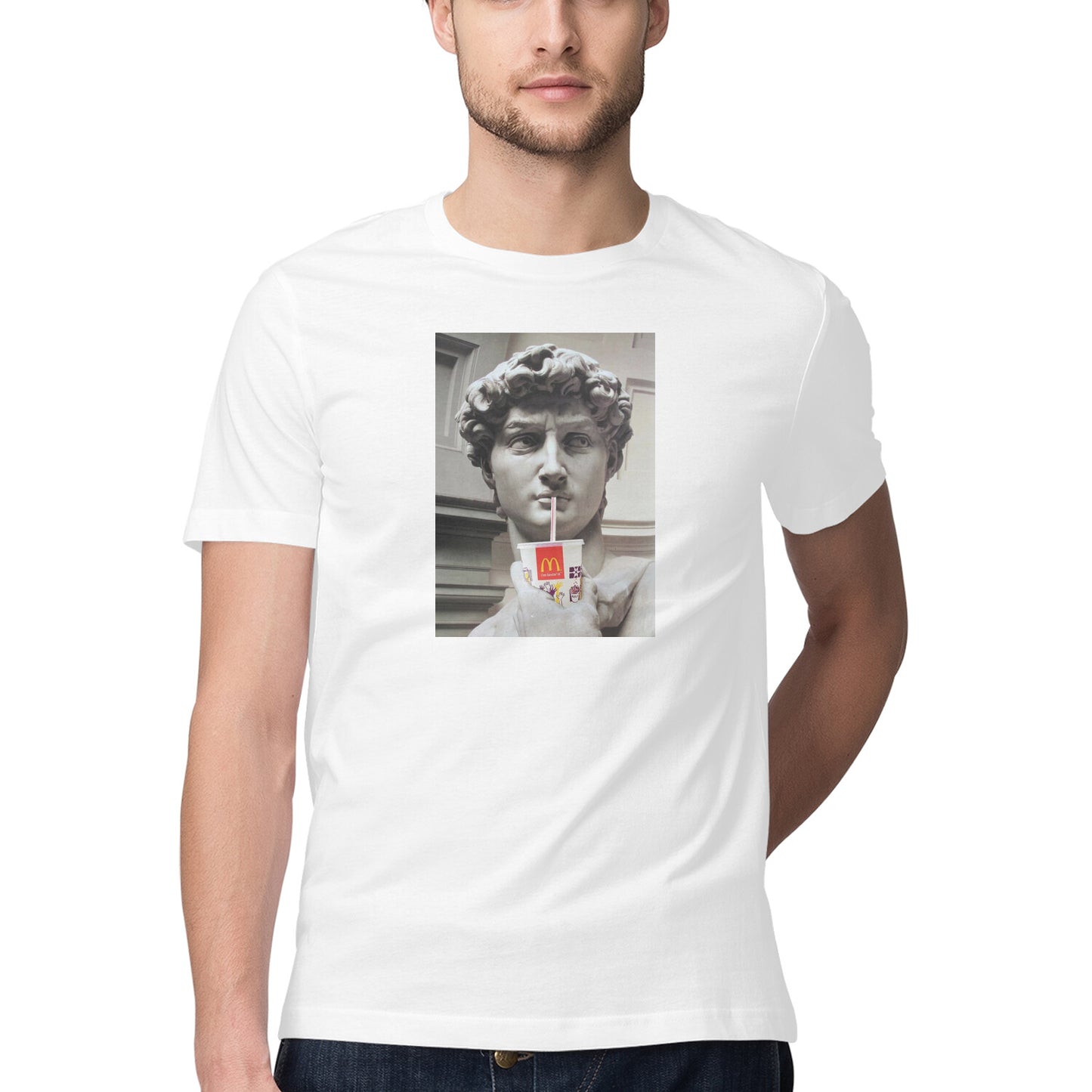 Round neck T-shirt - David : Art Parody