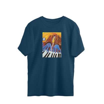 Oversized T-shirt - The Piano Man - Jazz