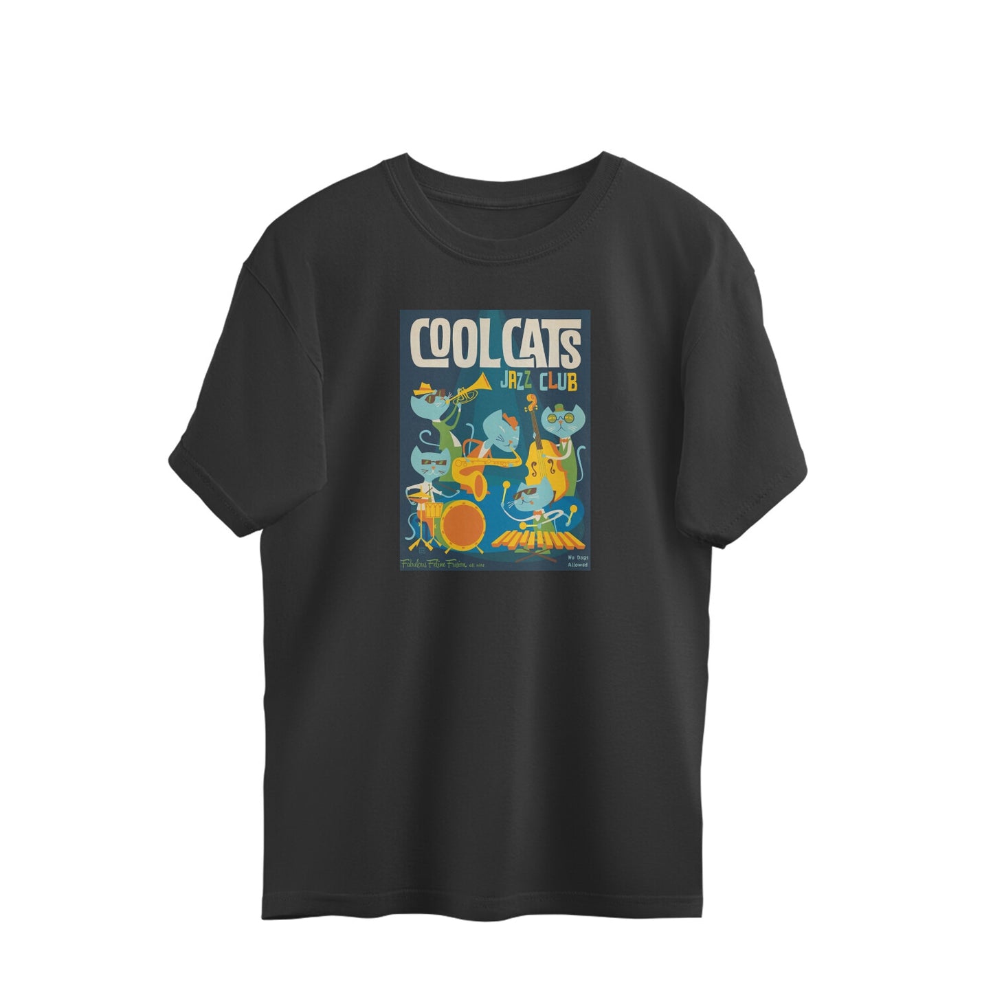 Oversized T-shirt - Cool Cats - Jazz Club