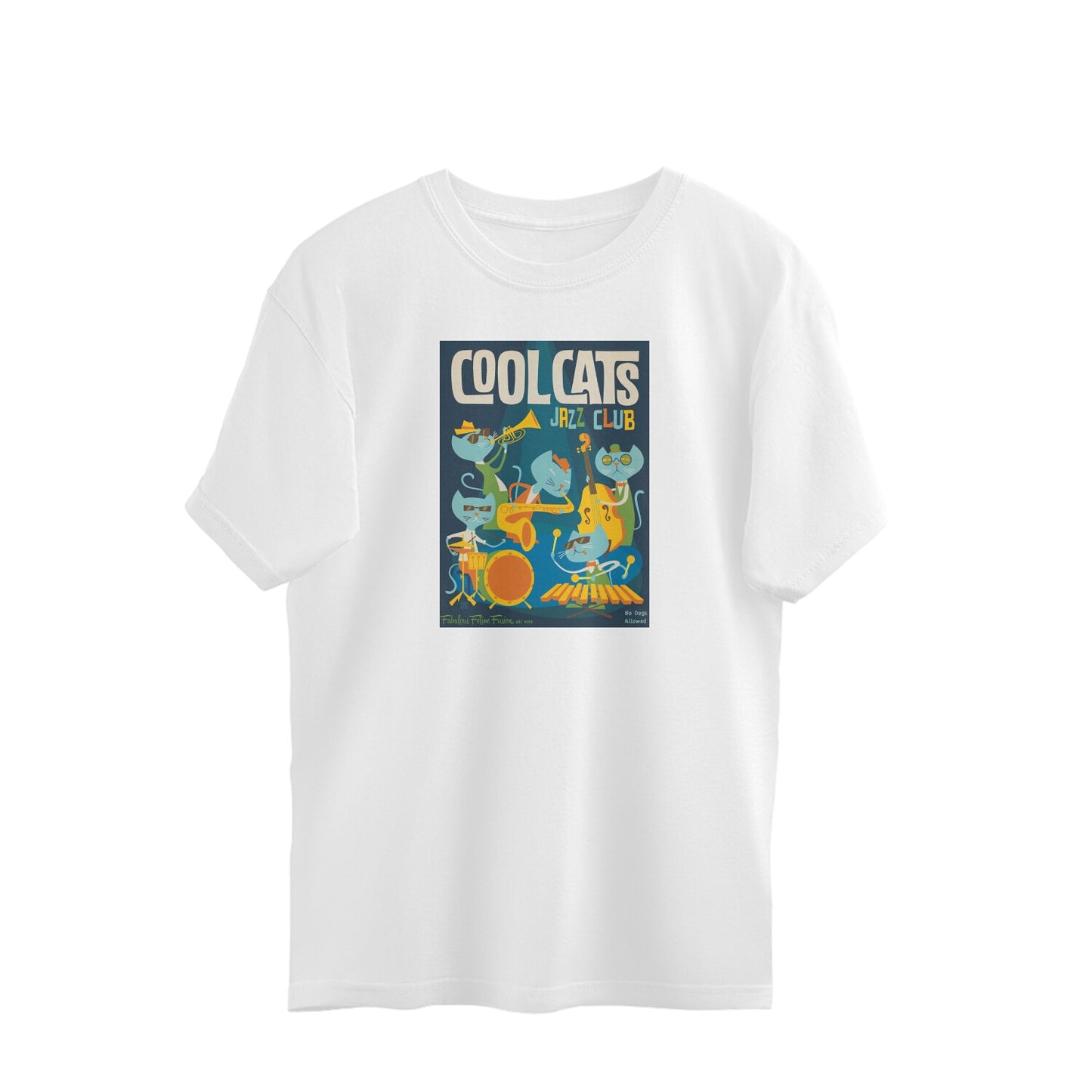 Oversized T-shirt - Cool Cats - Jazz Club