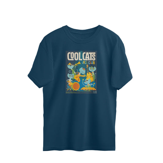Oversized T-shirt - Cool Cats - Jazz Club