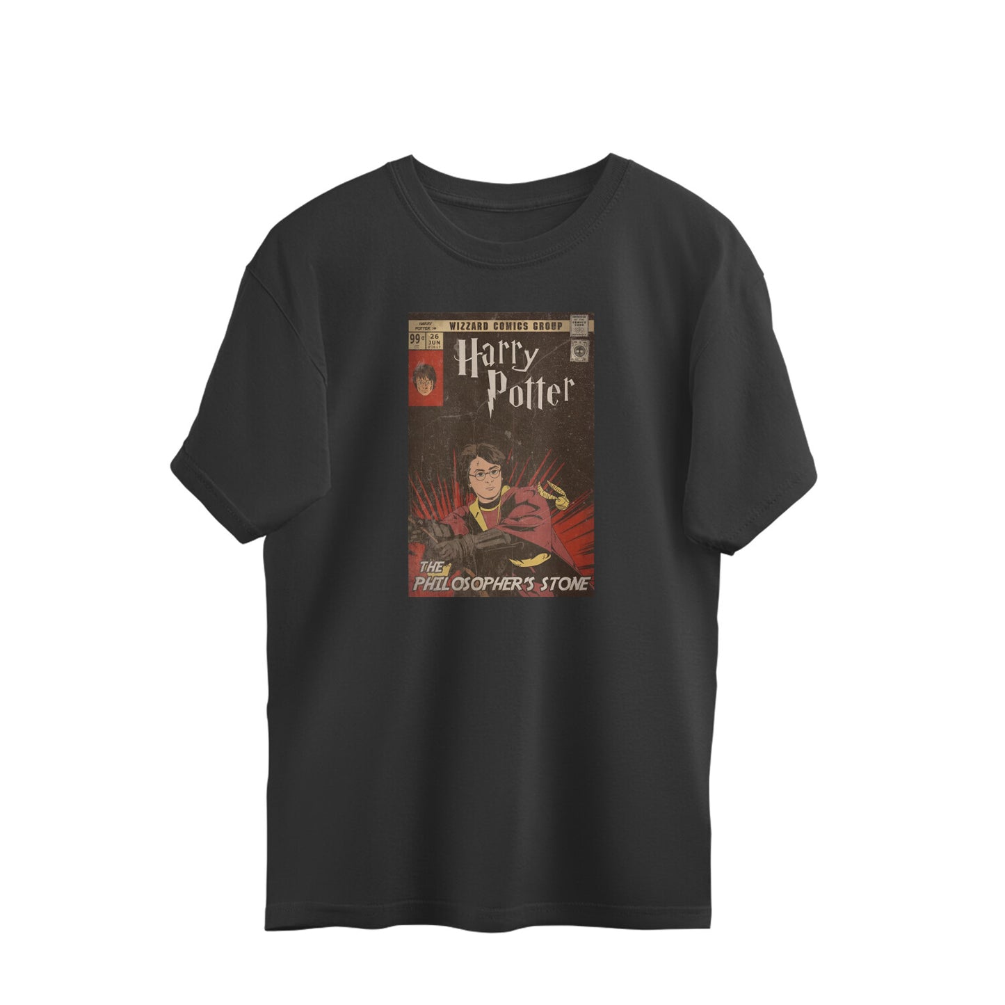 Oversized T-shirt - Harry Potter - Vintage Cover