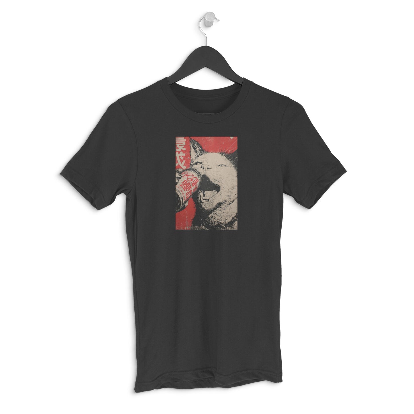 Round neck T-shirt - Retro Cat Poster