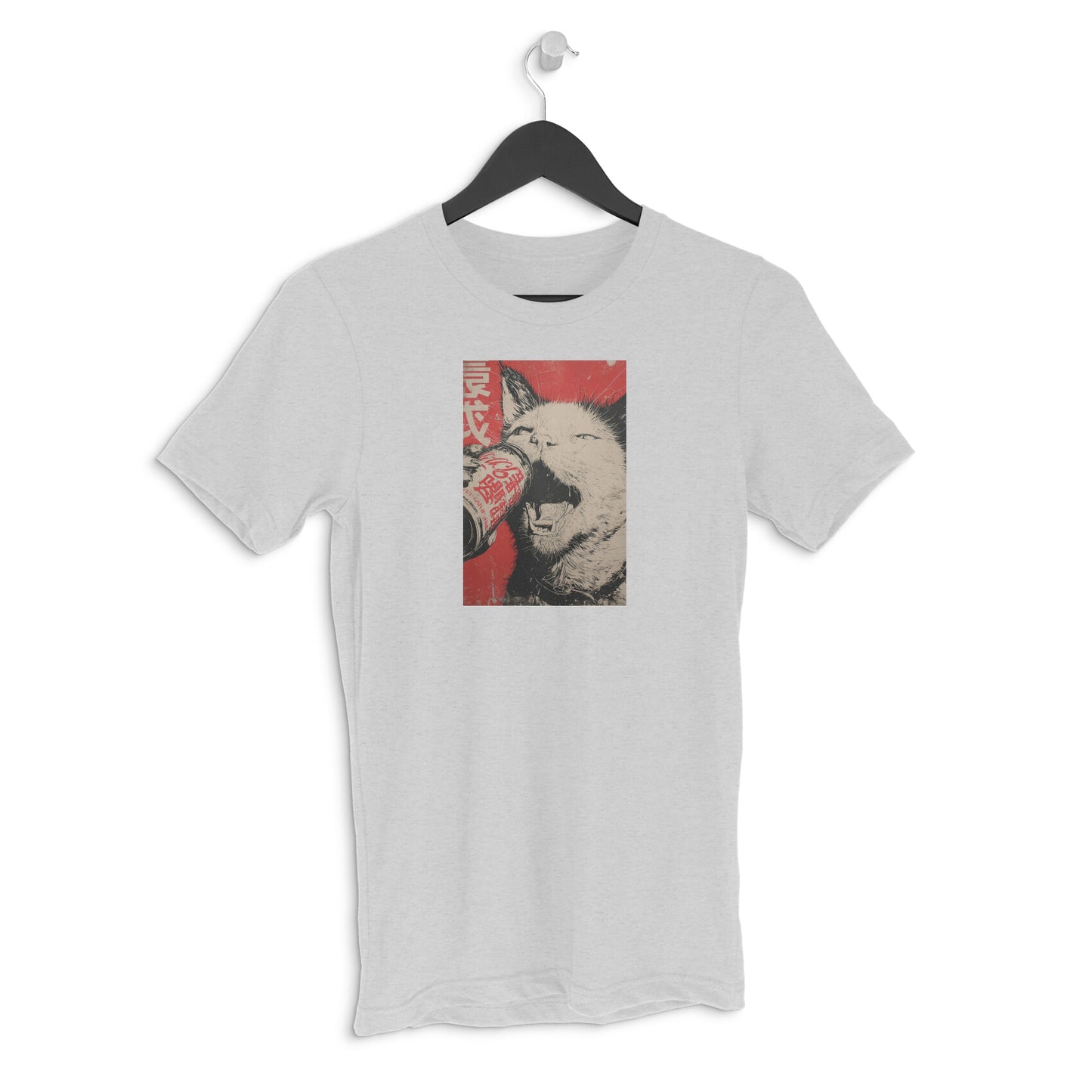 Round neck T-shirt - Retro Cat Poster