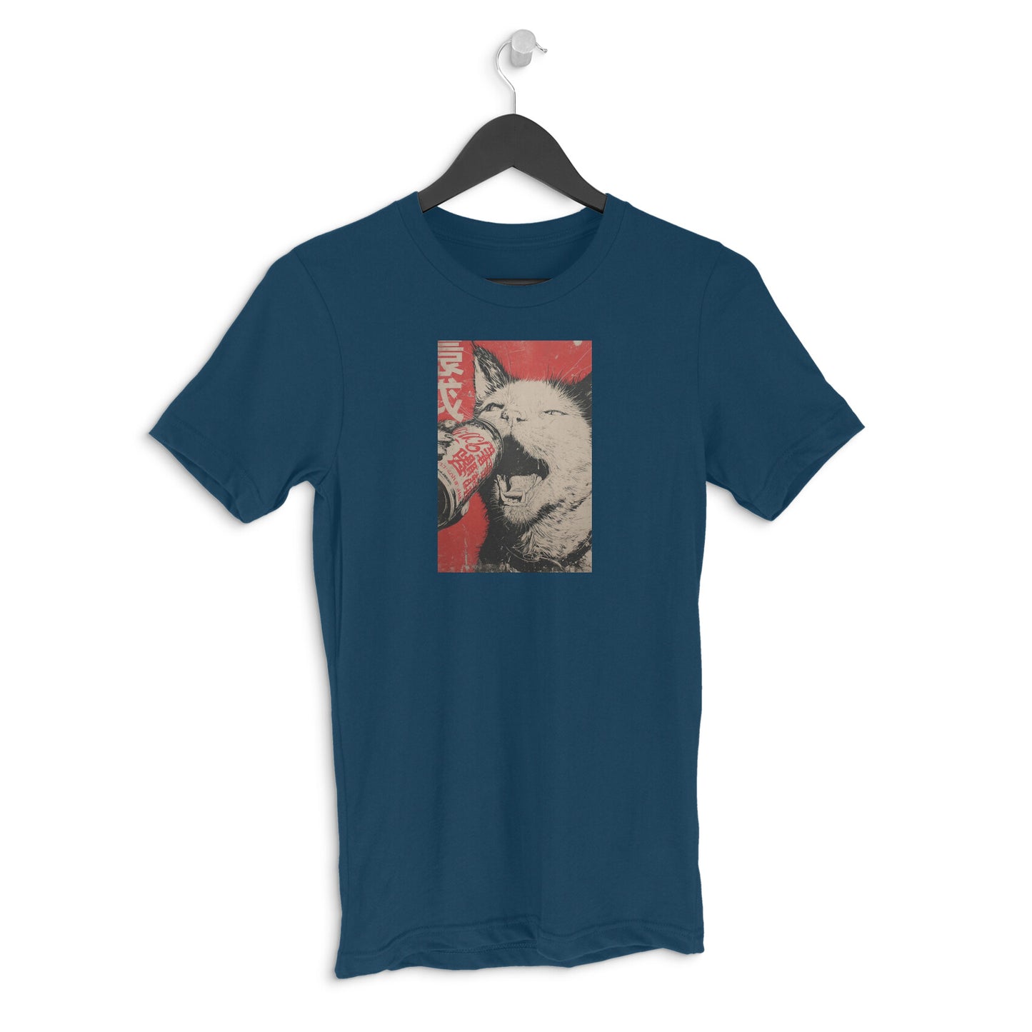 Round neck T-shirt - Retro Cat Poster
