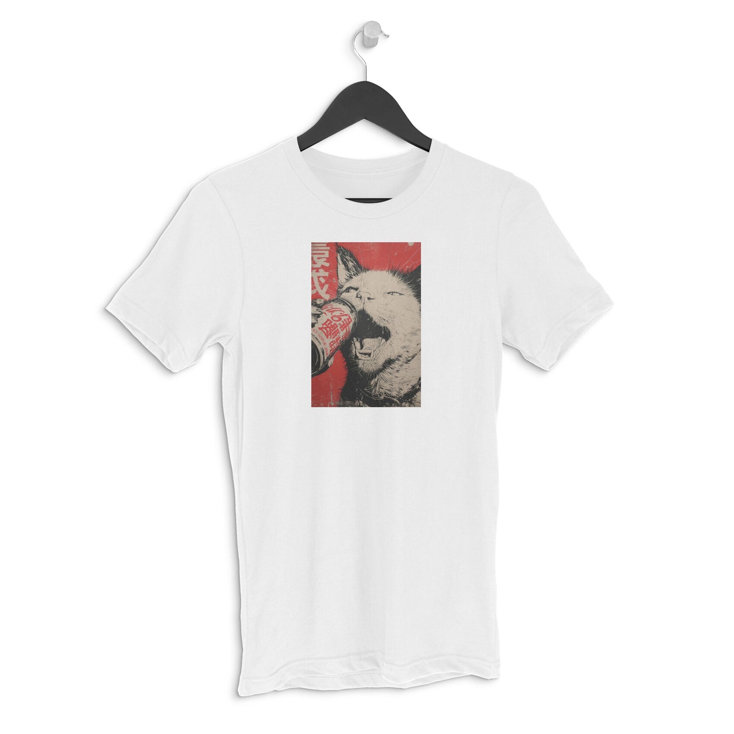 Round neck T-shirt - Retro Cat Poster