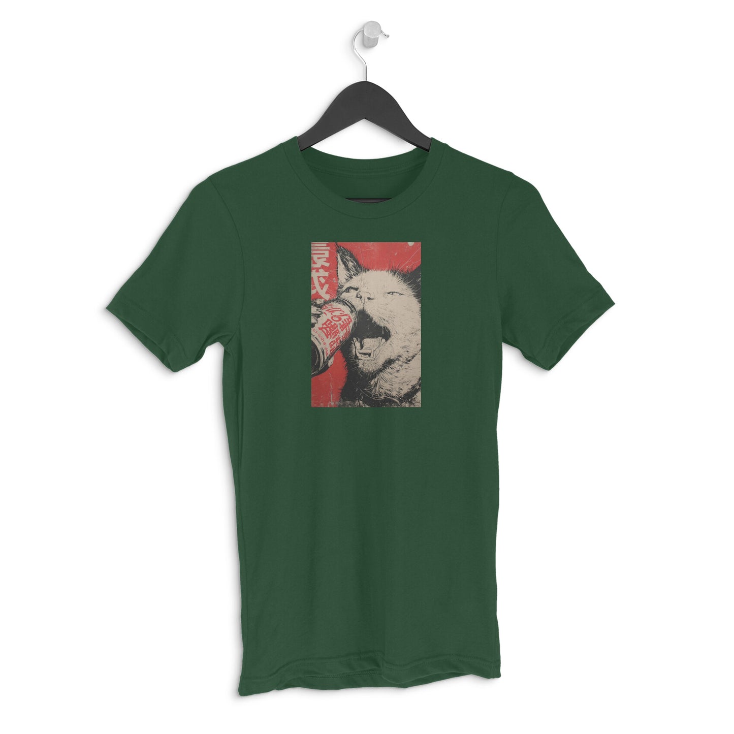 Round neck T-shirt - Retro Cat Poster