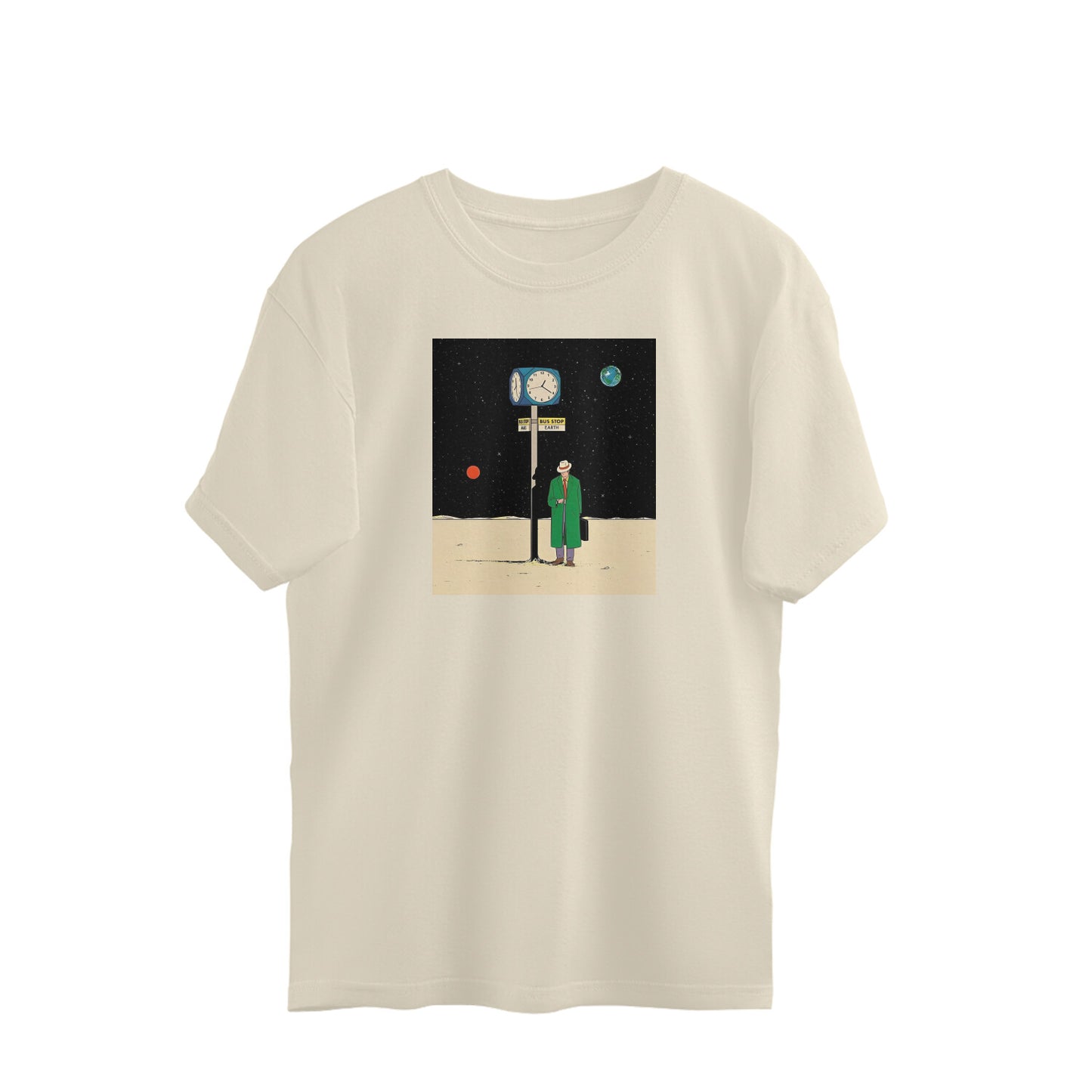Oversized T-shirt - The Bus Stop in Space