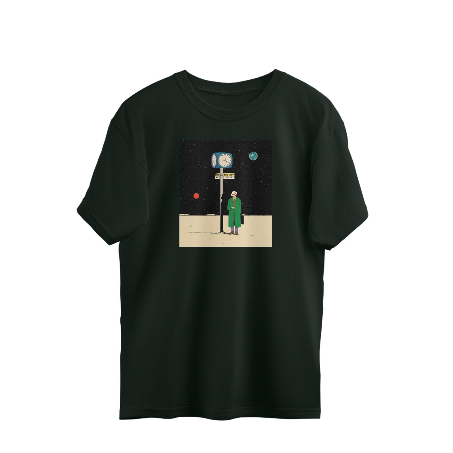 Oversized T-shirt - The Bus Stop in Space