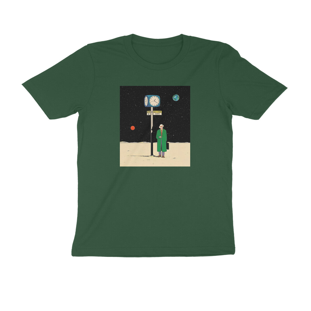 Round neck T-shirt - The Bus Stop in Space