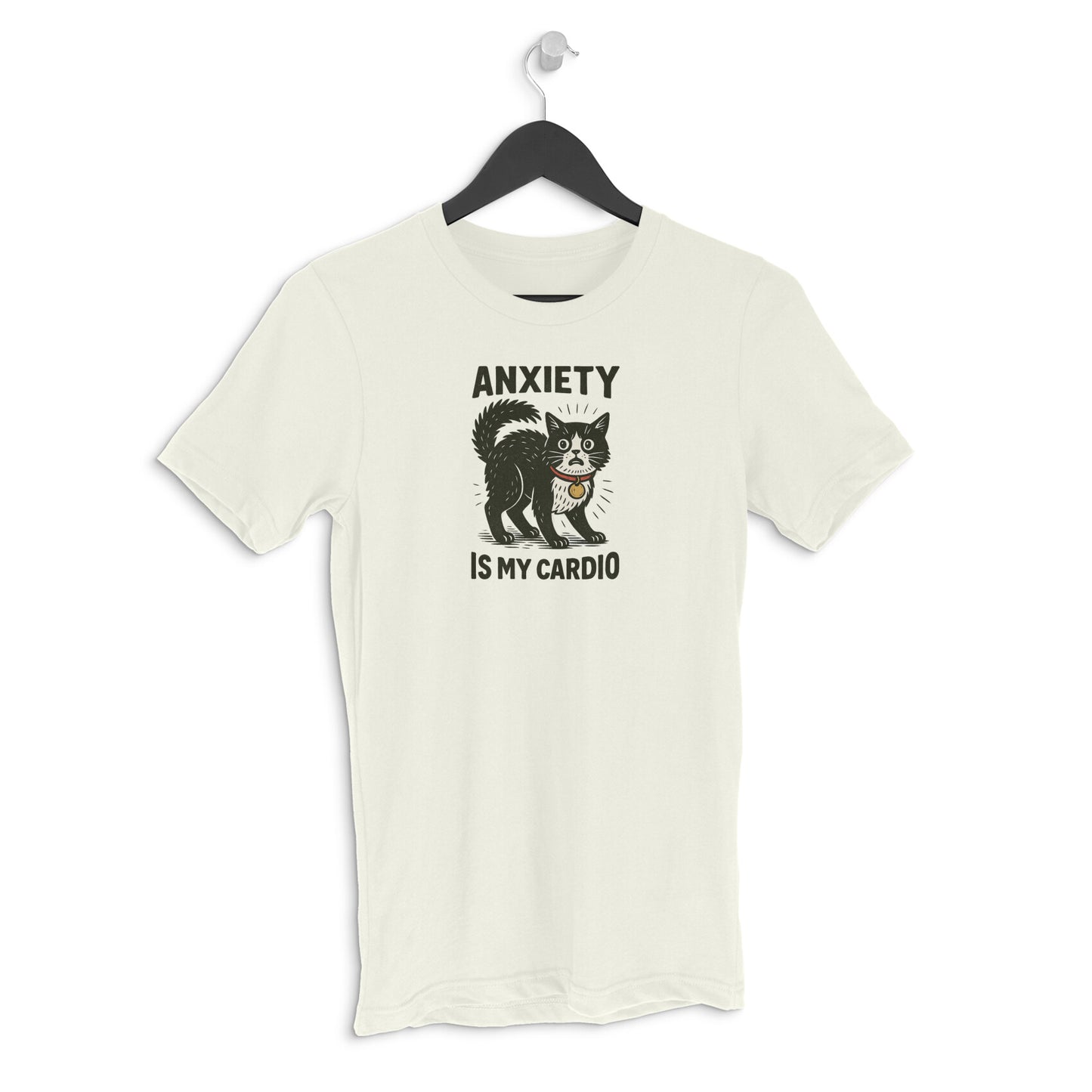 Round neck T-shirt - Anxiety is my cardio