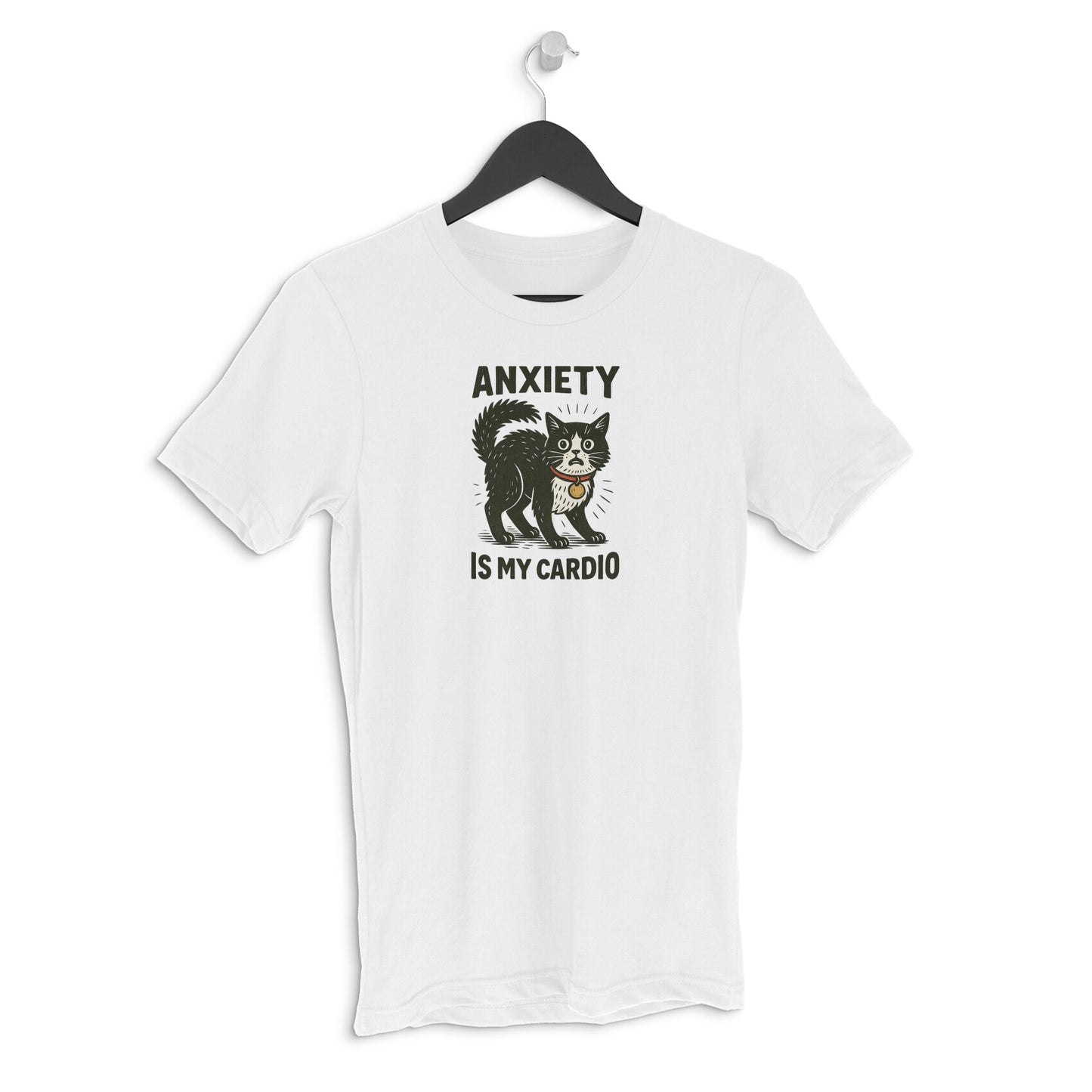 Round neck T-shirt - Anxiety is my cardio